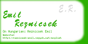 emil reznicsek business card